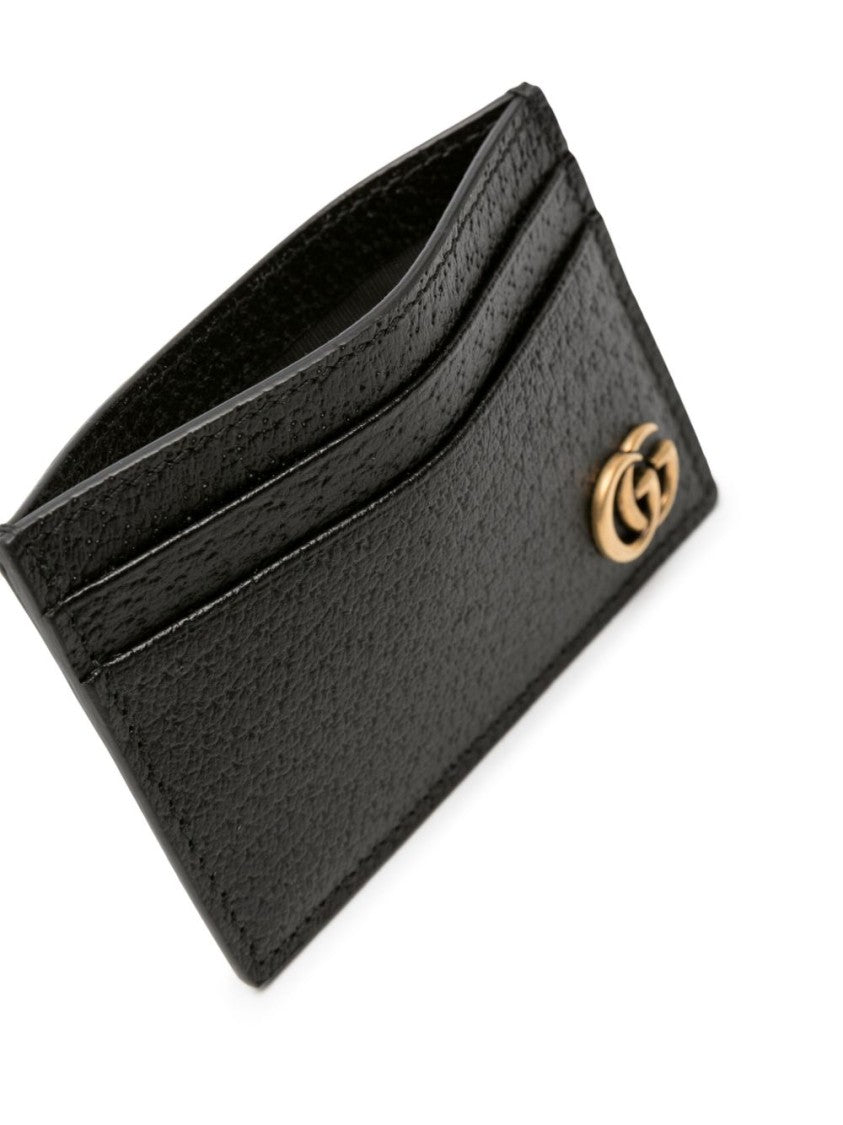Gucci Black Gg Marmont Textured Leather Money Clip