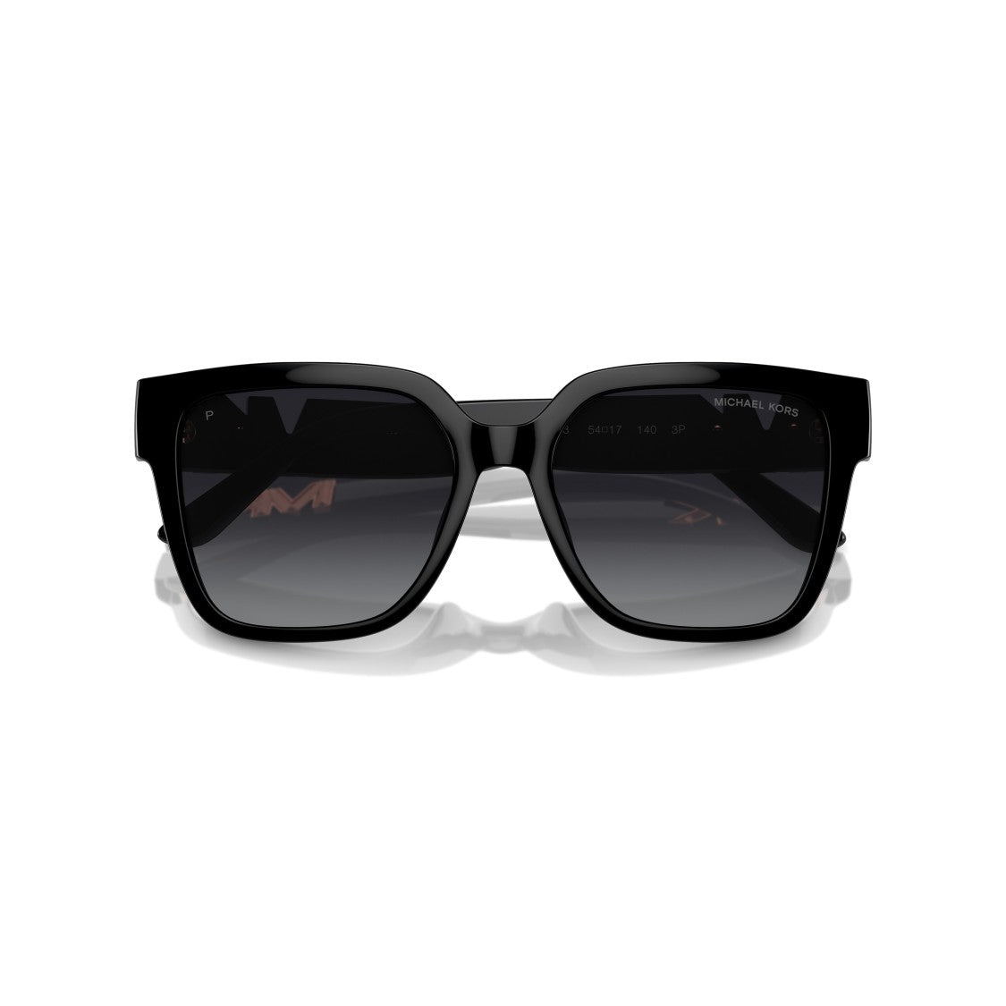 Michael Kors 0Mk2170u Oversized Square Sunglasses In Glossy Black With Gradient Lenses
