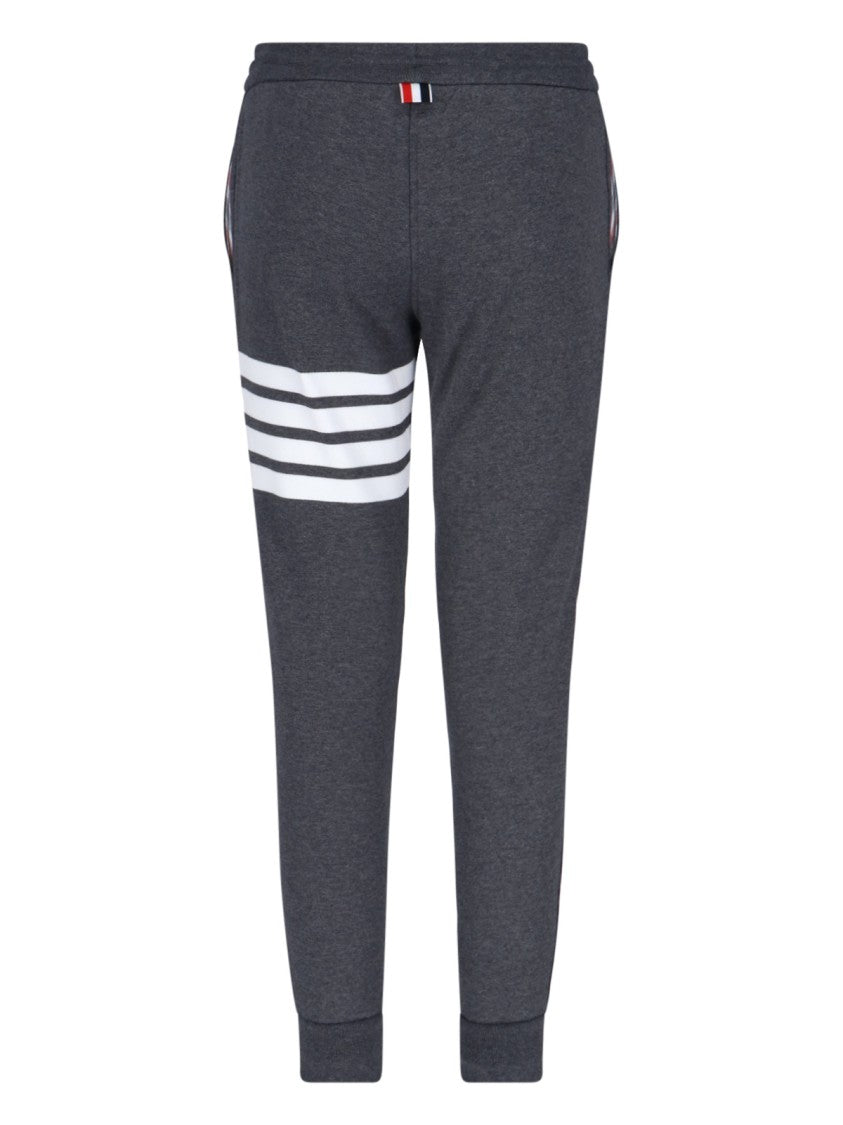 Thom Browne "Loopback 4-Bar" Sweatpants – Dark Grey