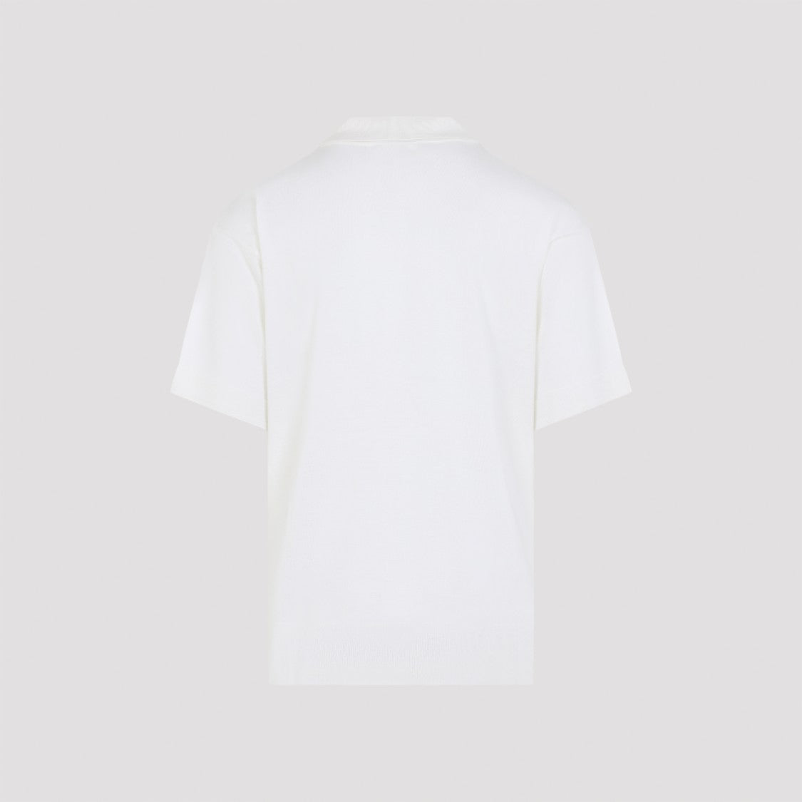 Ami Paris Wool-Silk Blend Polo Shirt With Classic Collar