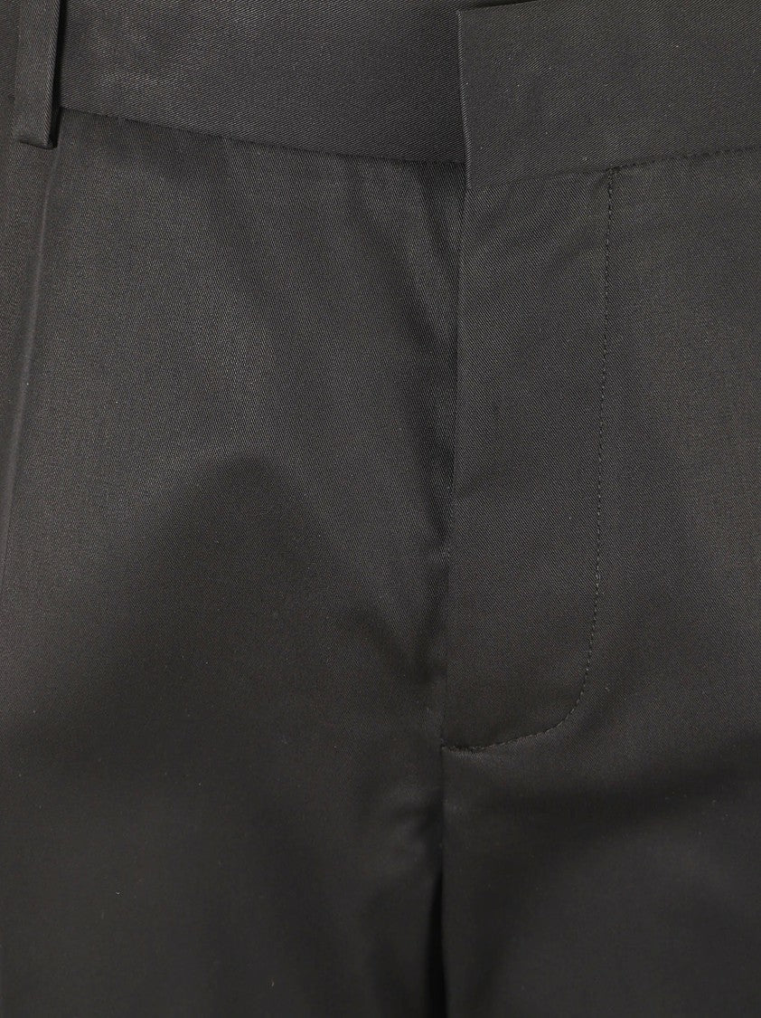 Off-White Tailored Black Trousers With Smooth Finish