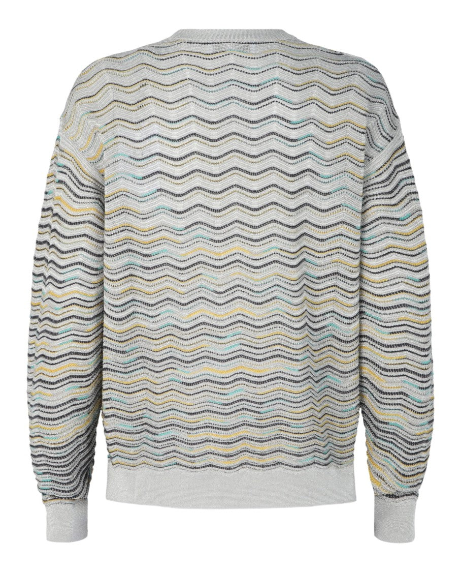 M Missoni Metallic Crochet-Knit Cotton-Blend Sweatshirt