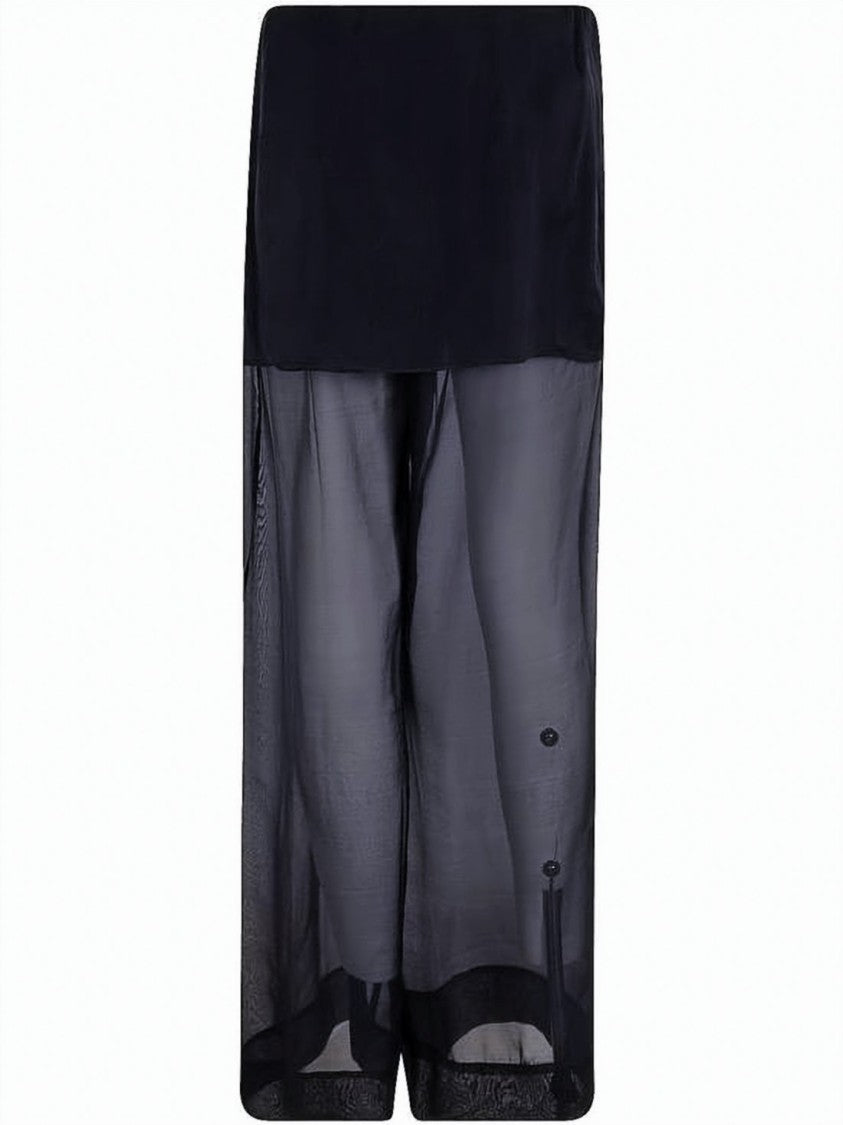 Paloma Wool Layered Silk Pants With Sheer Lower Section