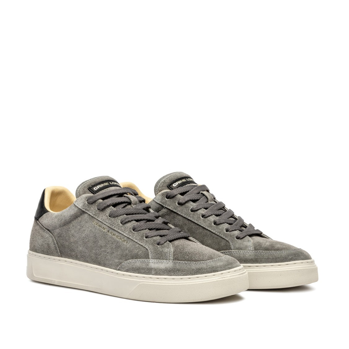 Crime London Grey Suede Eclipse Sneakers
