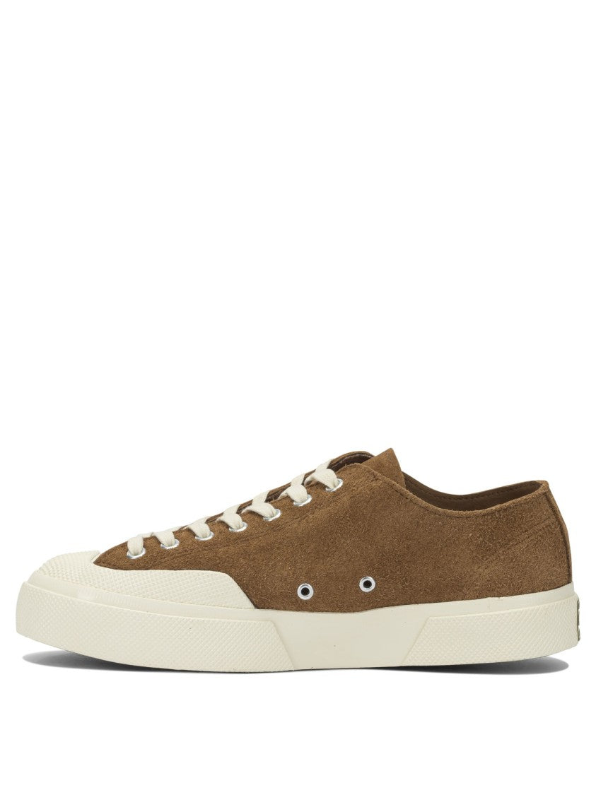 Superga Suede Leather Low-Top Sneakers With Textured Finish
