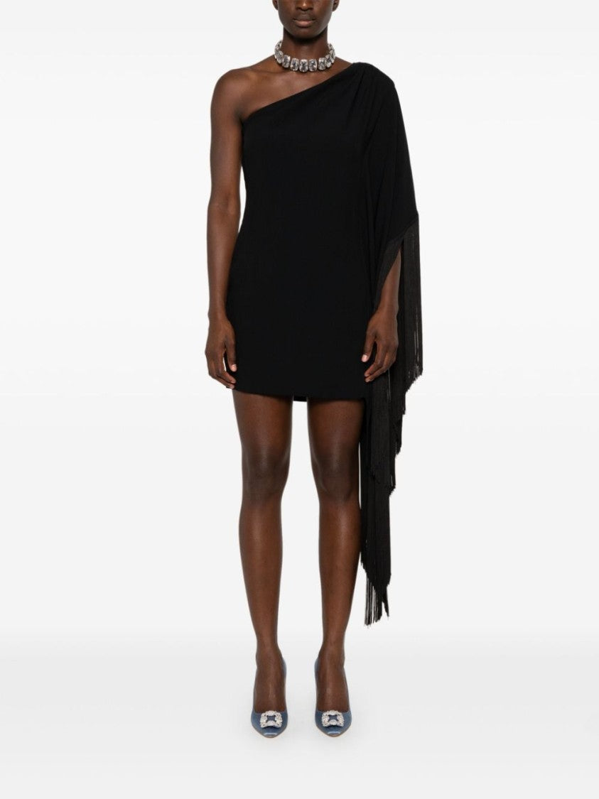 Moschino One-Shoulder Black Cady Dress