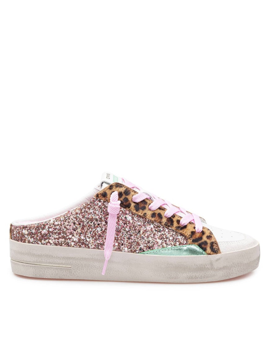 Crime London Crime Sneakers Deluxe Pink Glitter Sabot