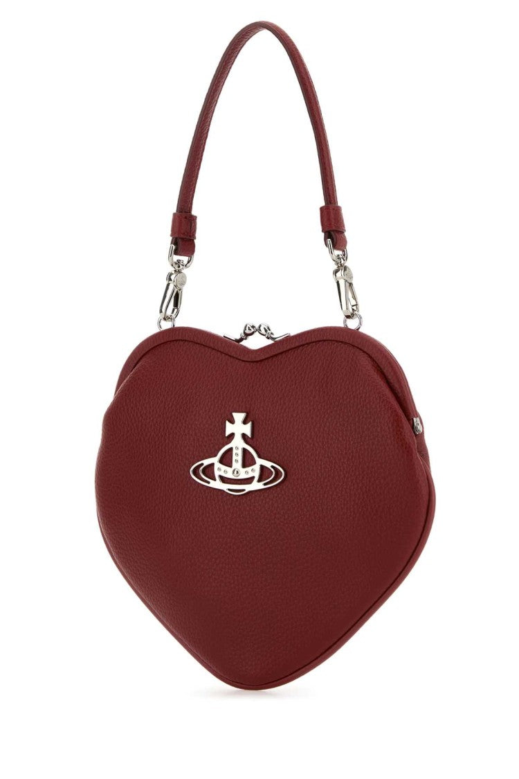 Vivienne Westwood Red Synthetic Leather Belle Heart Handbag