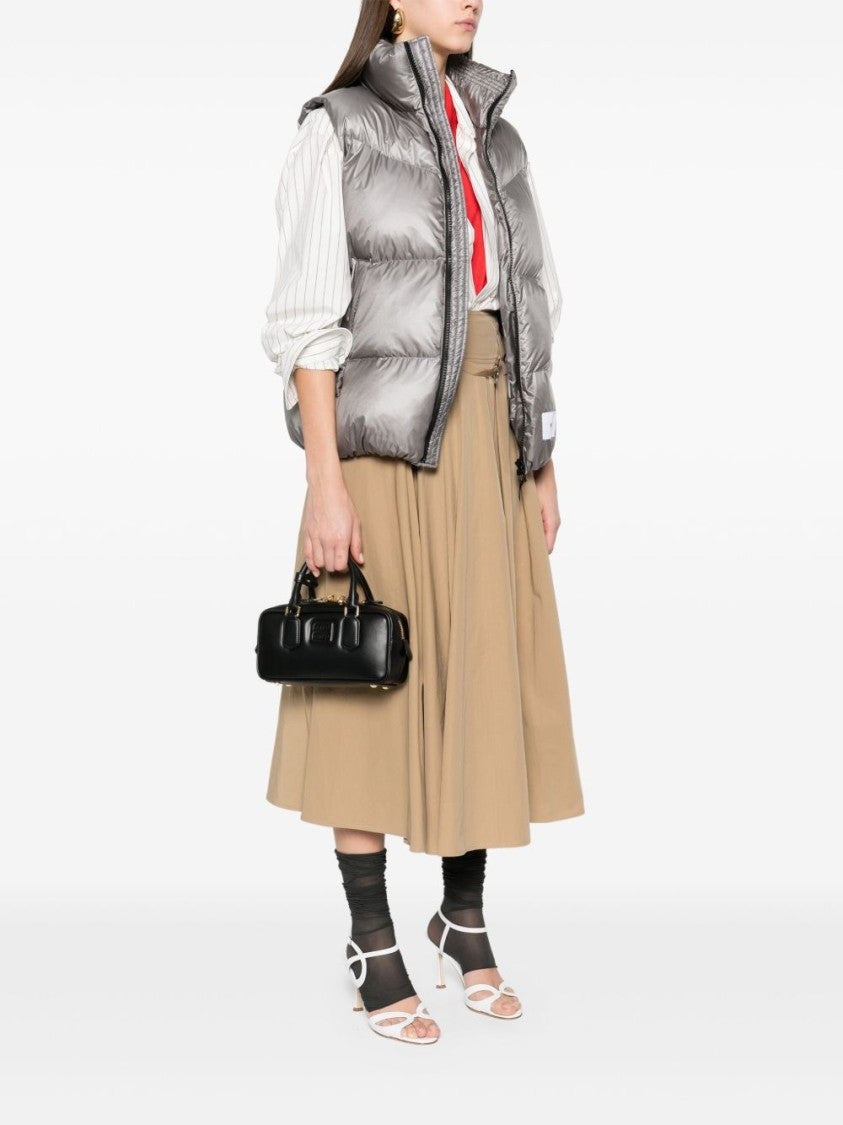 Miu Miu Rectangular Black Calf Leather Bag With Embossed Logo