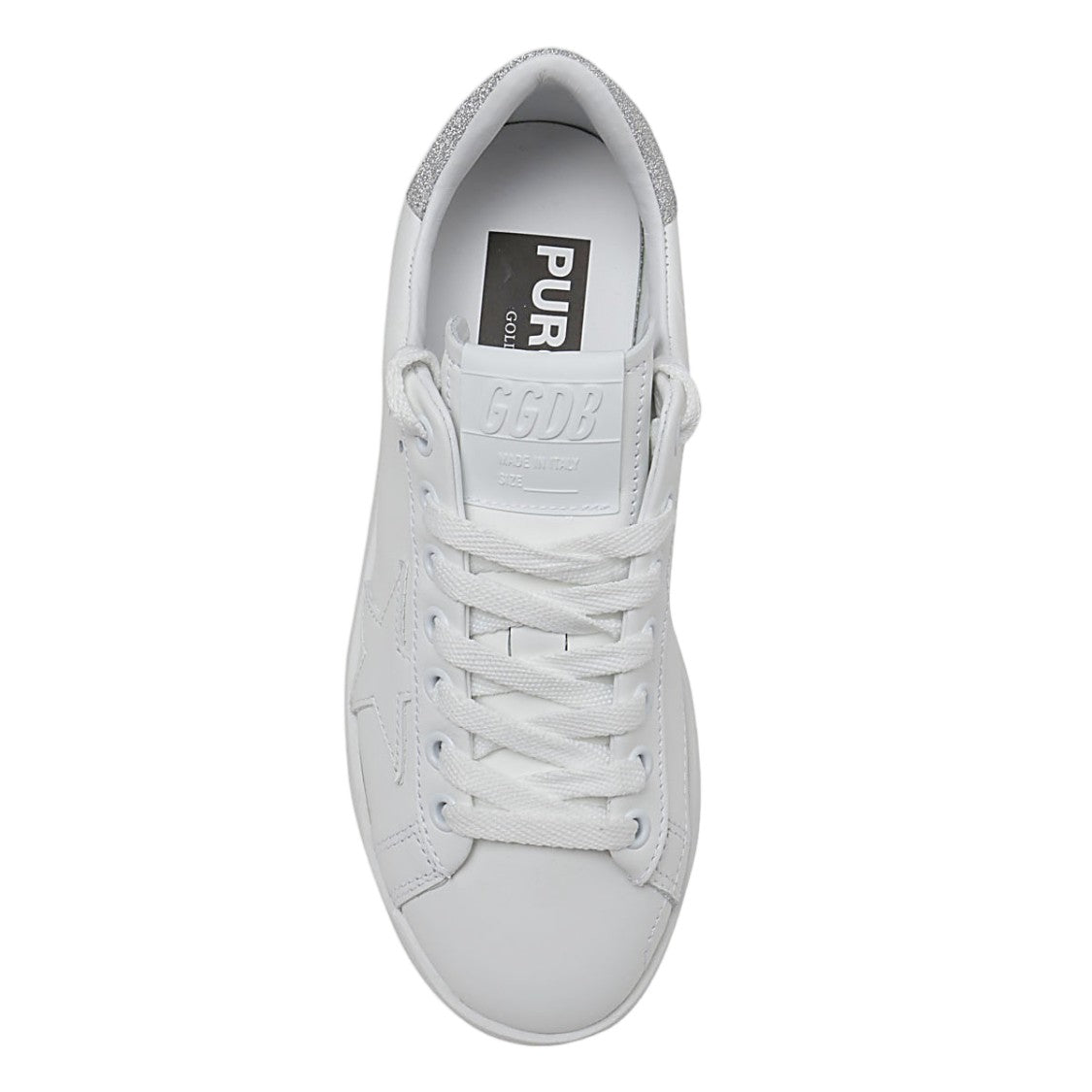 Golden Goose White Sneakers With Silver Accents