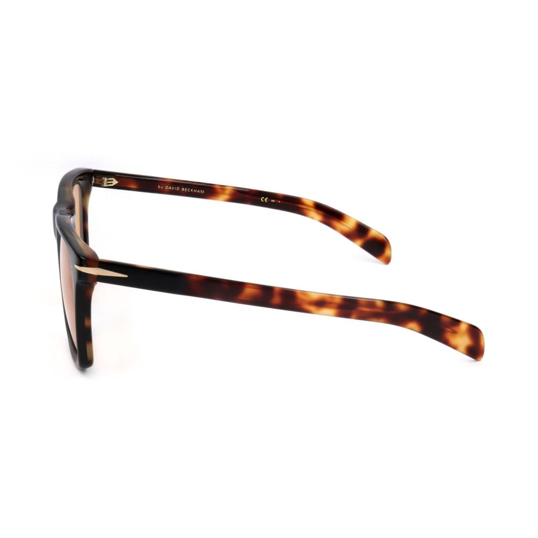David Beckham Db 7066/F/S Bold Tortoiseshell-Patterned Rectangular Sunglasses