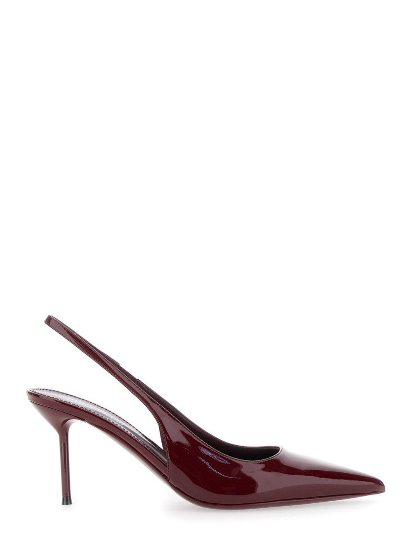 Paris Texas Burgundy Calfskin Slingback Heels