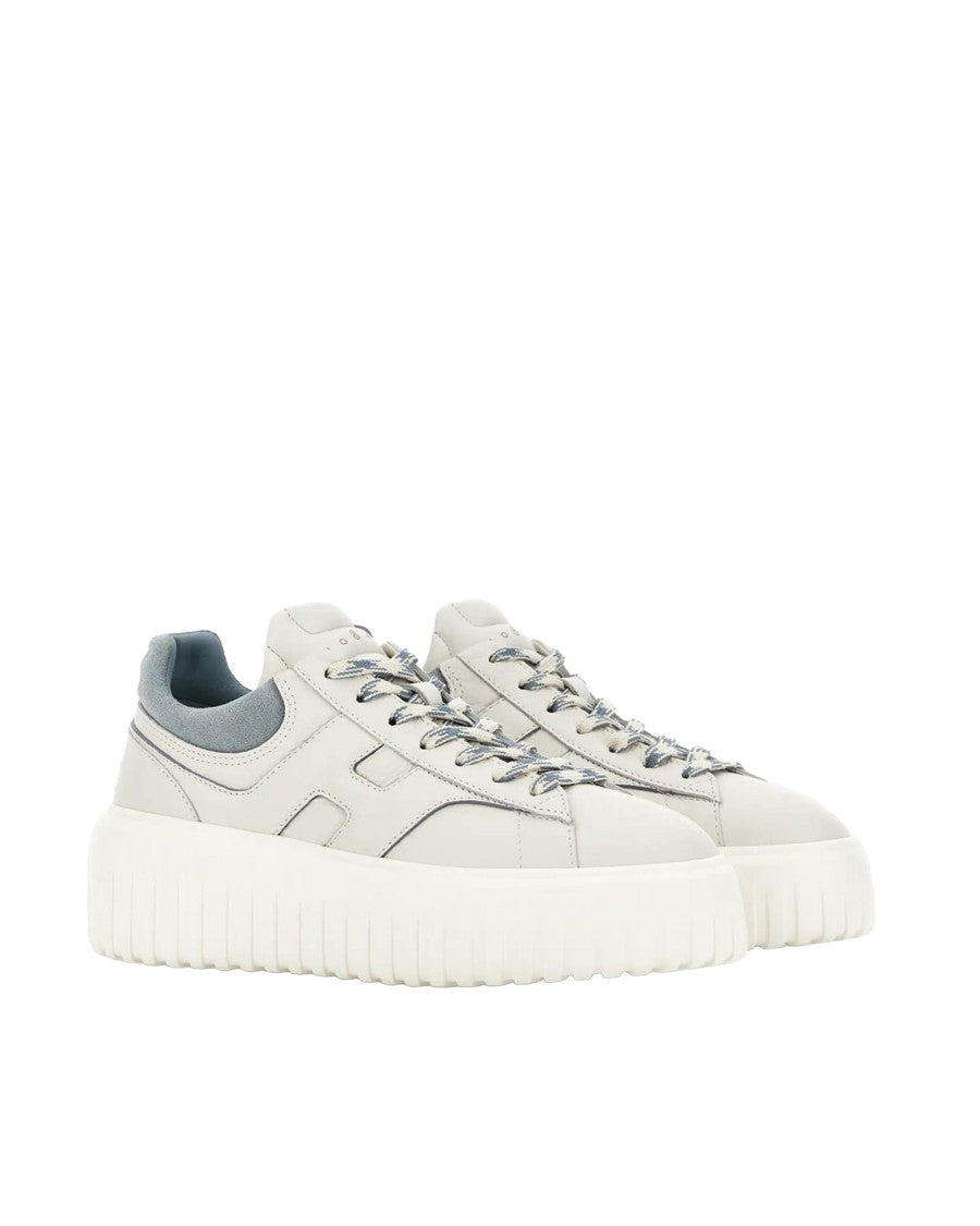 Hogan Low-Top Nappa Leather Sneakers With Vertical Lines