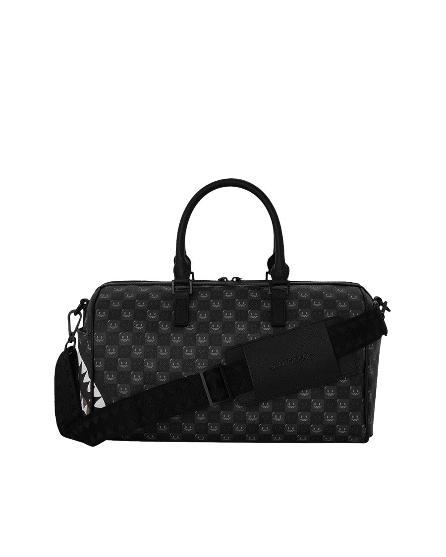 Sprayground Sharks In Paris Wtf Bubbly Black Check Mini Duffle