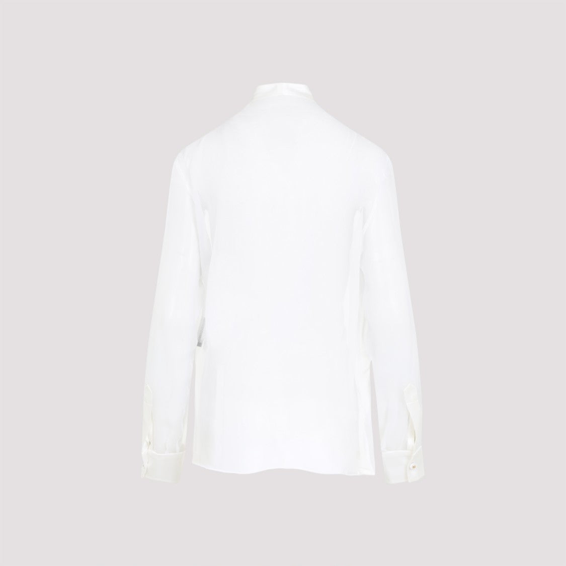 Dolce & Gabbana Optical White Silk Shirt