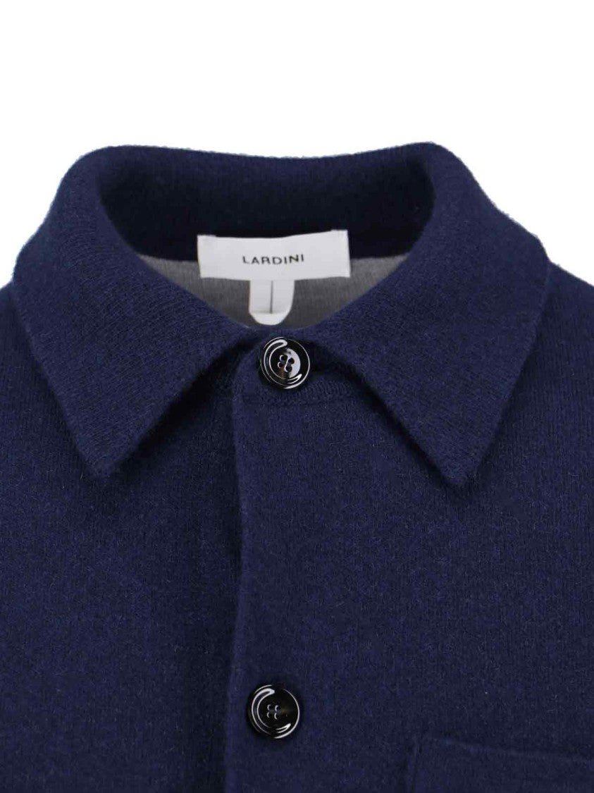 Lardini Wool Jacket – Navy Blue