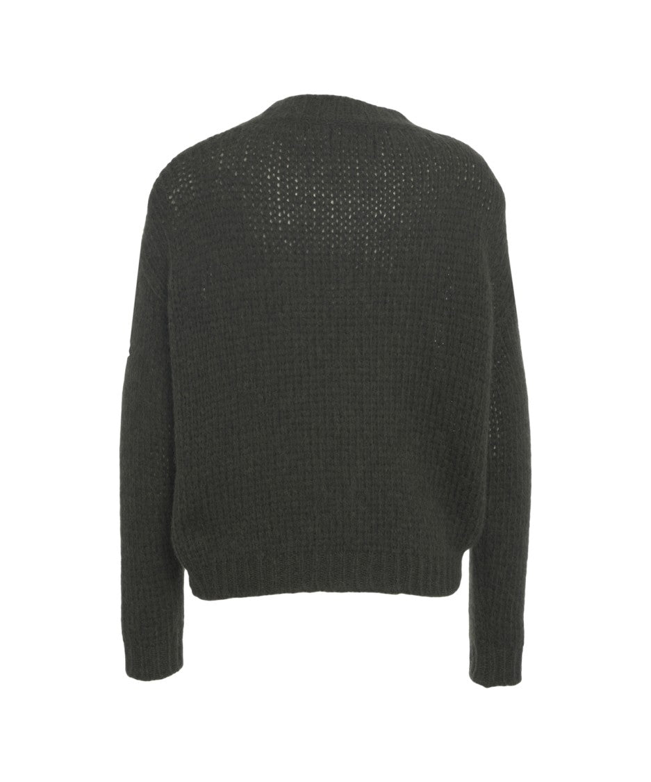 Roberto Collina V-Neck Cardigan With Structured Knit And Patch Pockets