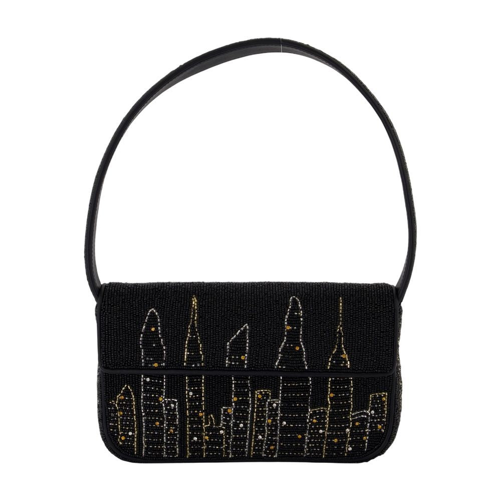Staud Tommy Beaded Shoulder Bag - Synthetic - Black
