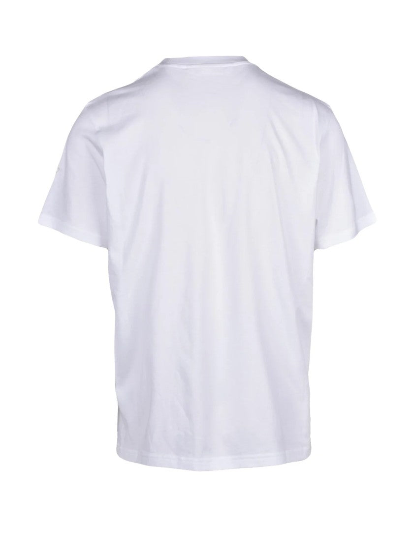 Moncler White Short-Sleeve Graphic Cotton T-Shirt