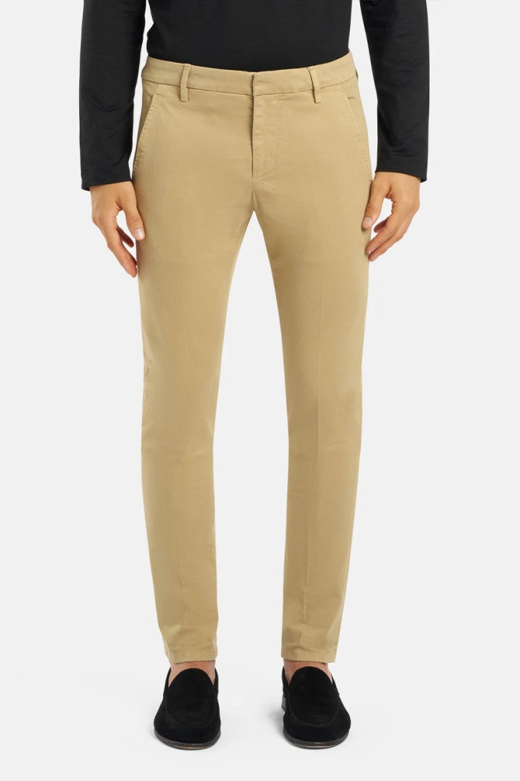 Dondup Brown Cuffed Chino Trousers