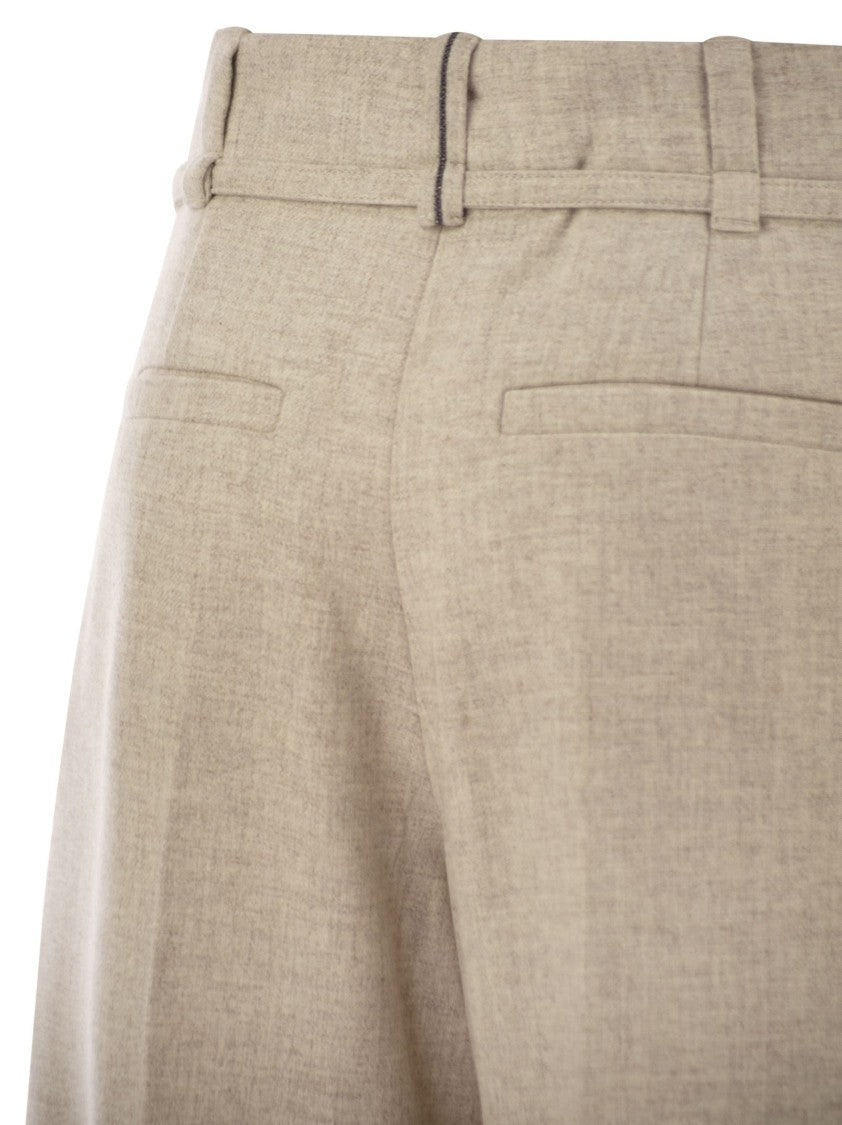 Brunello Cucinelli Virgin Wool And Cashmere Trousers