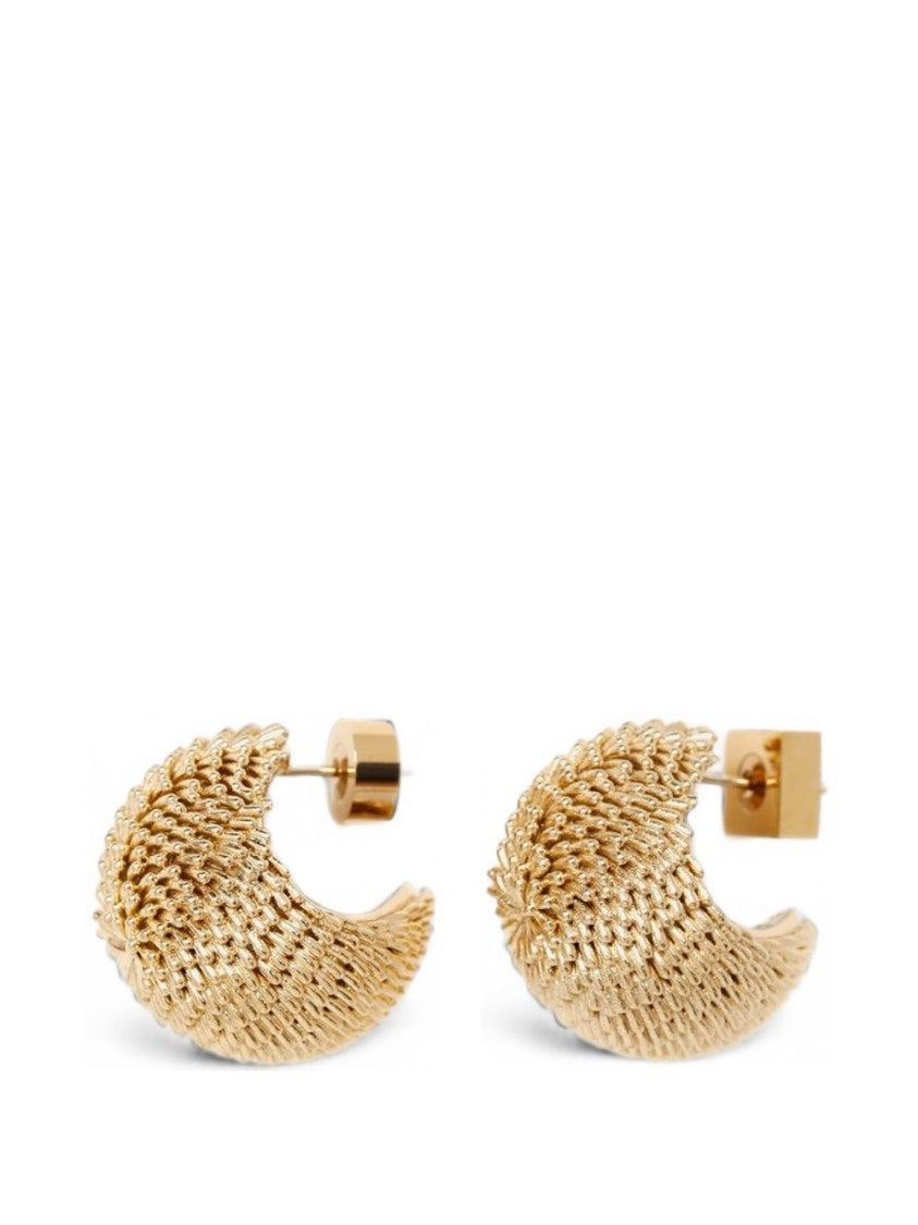 Jacquemus Crescent-Shaped Textured Earrings With Polished Finish