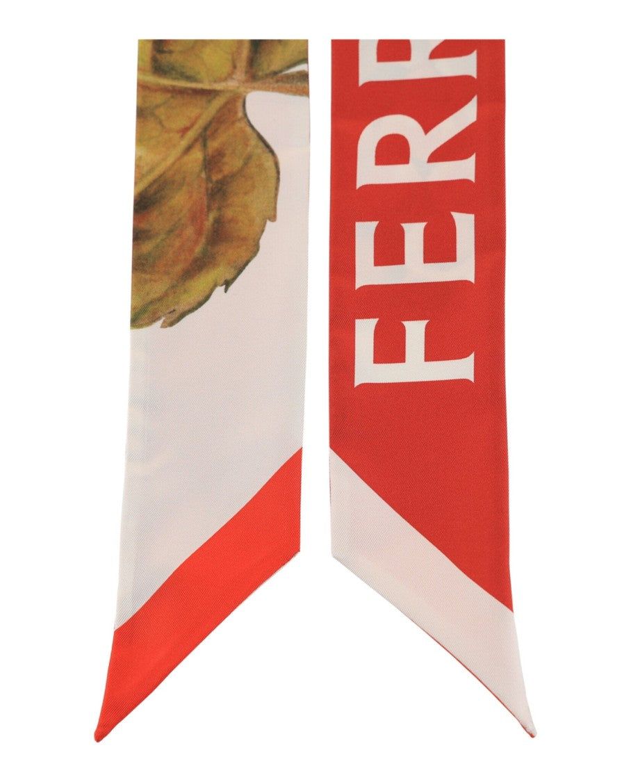 Ferragamo Wild-Berry Print Silk Bandeau