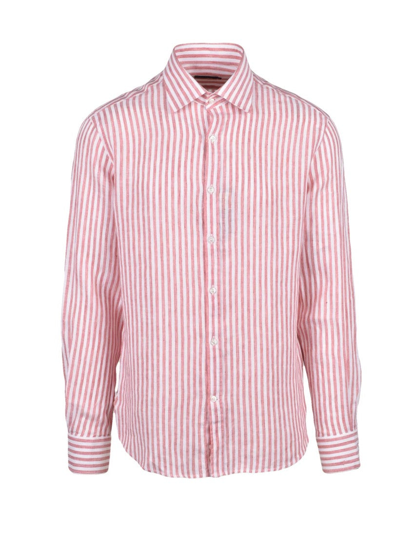 Paul & Shark White Pink Linen Shirt
