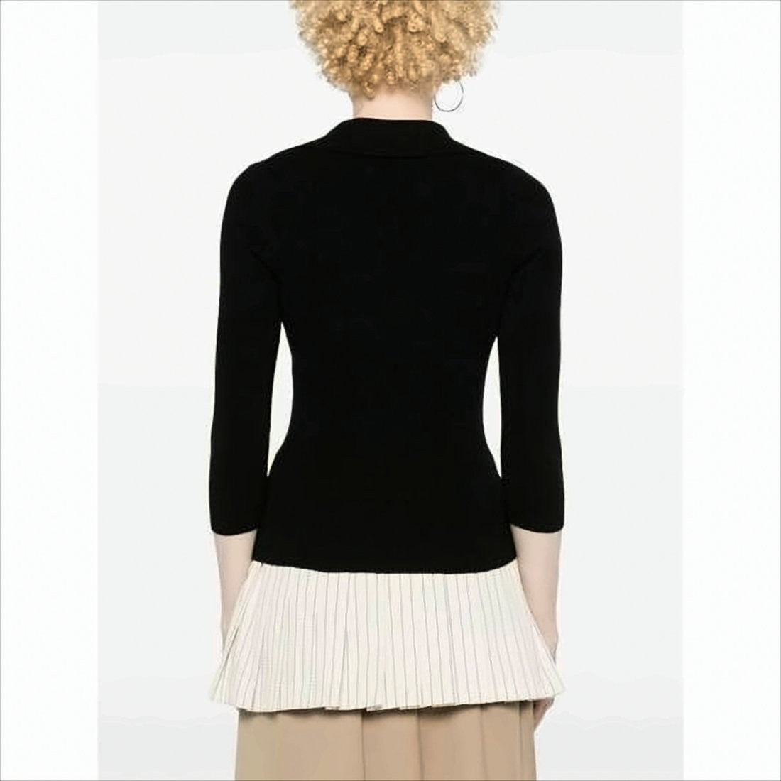 Vivienne Westwood Fitted Deep V-Neck Sweater With Ribbed Texture