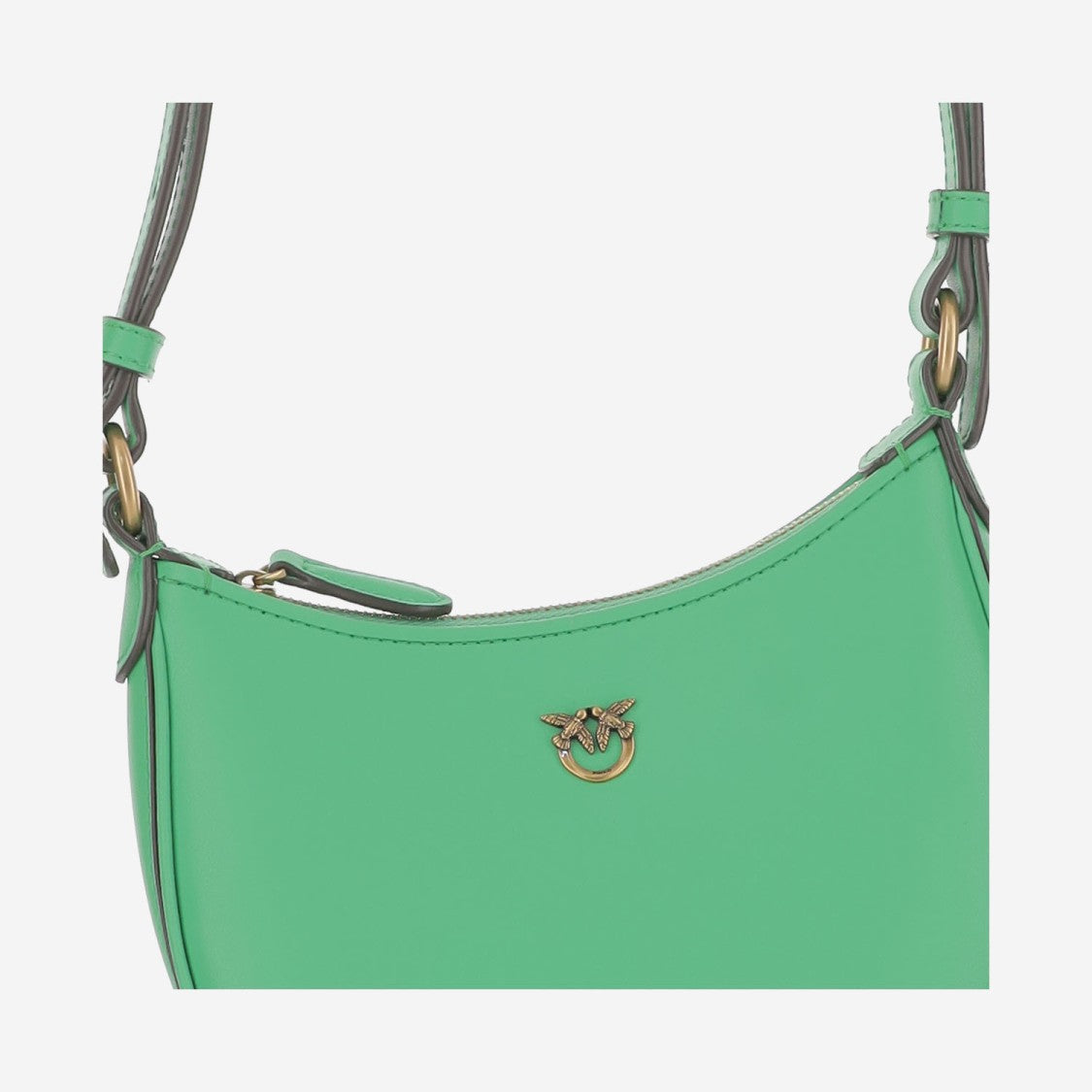 Pinko Baby Half Moon Leather Shoulder Bag