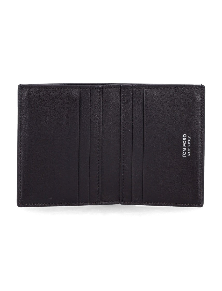 Tom Ford Green Croc-Embossed Leather Cardholder