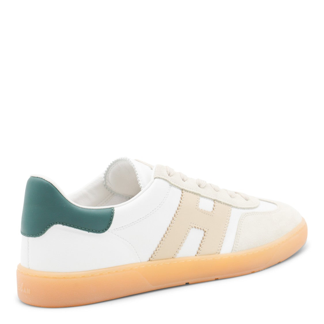 Hogan White And Beige Leather Sneakers