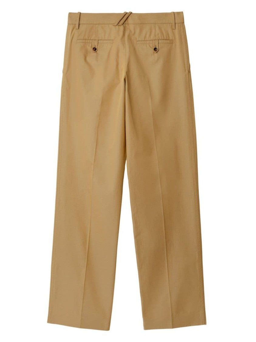 Burberry Tailored Straight-Leg Trousers With Pressed Crease