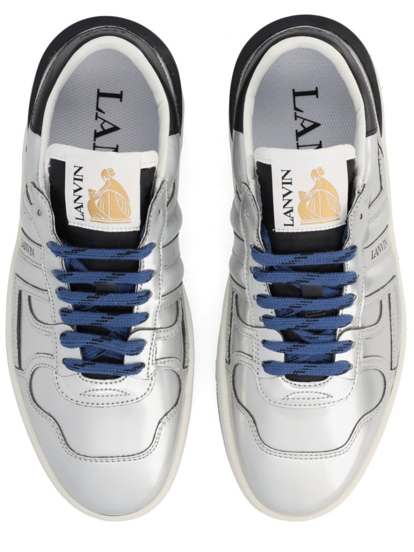 Lanvin Silver Clay Reflective Low-Top Sneakers