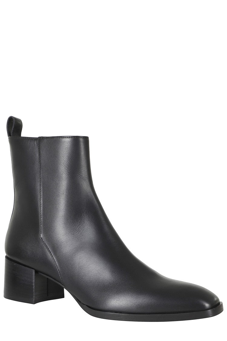 Roberto Festa Black Loren Side Zip High Heel Leather Ankle Boots
