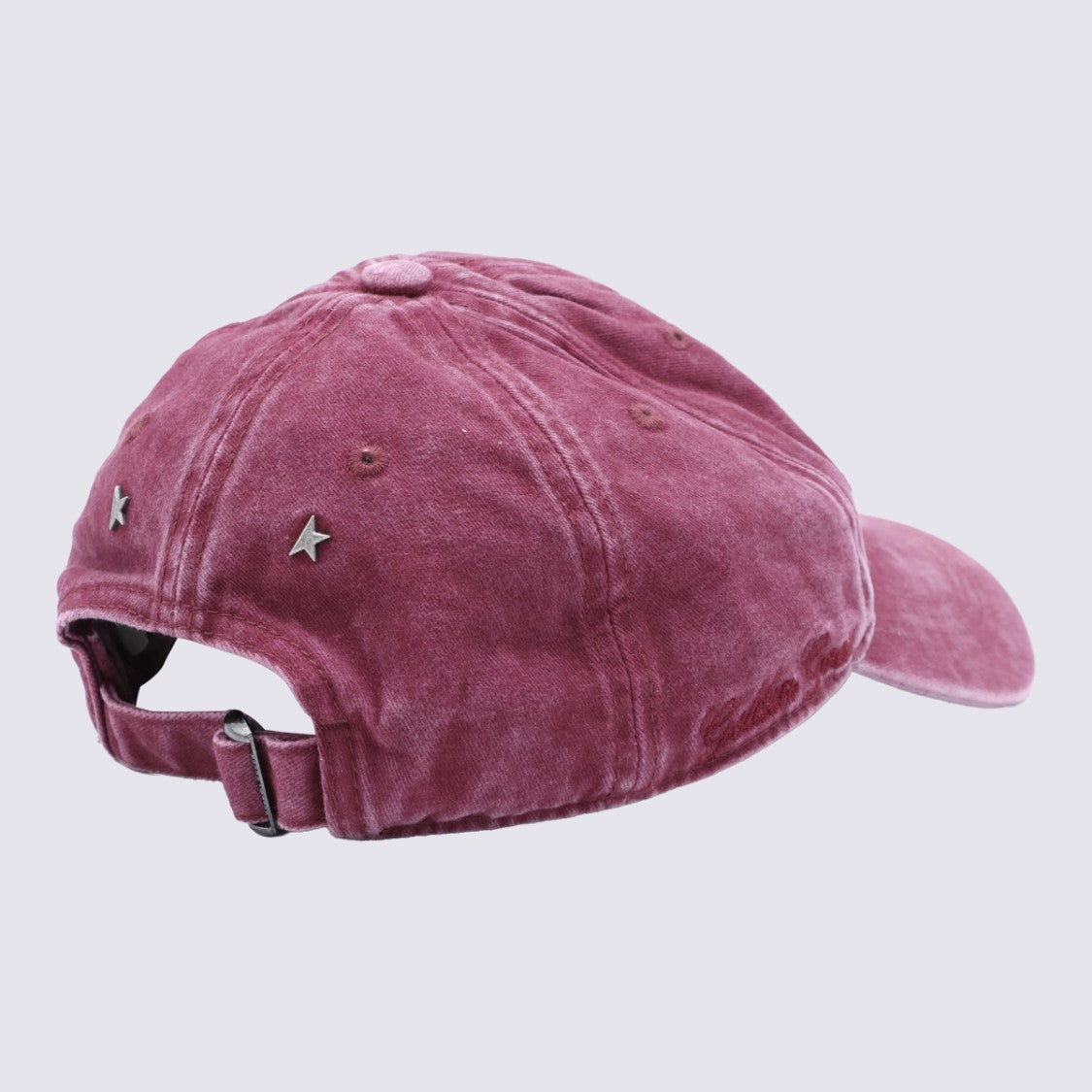 Golden Goose Vintage-Inspired Pink Hat With Embroidered Text