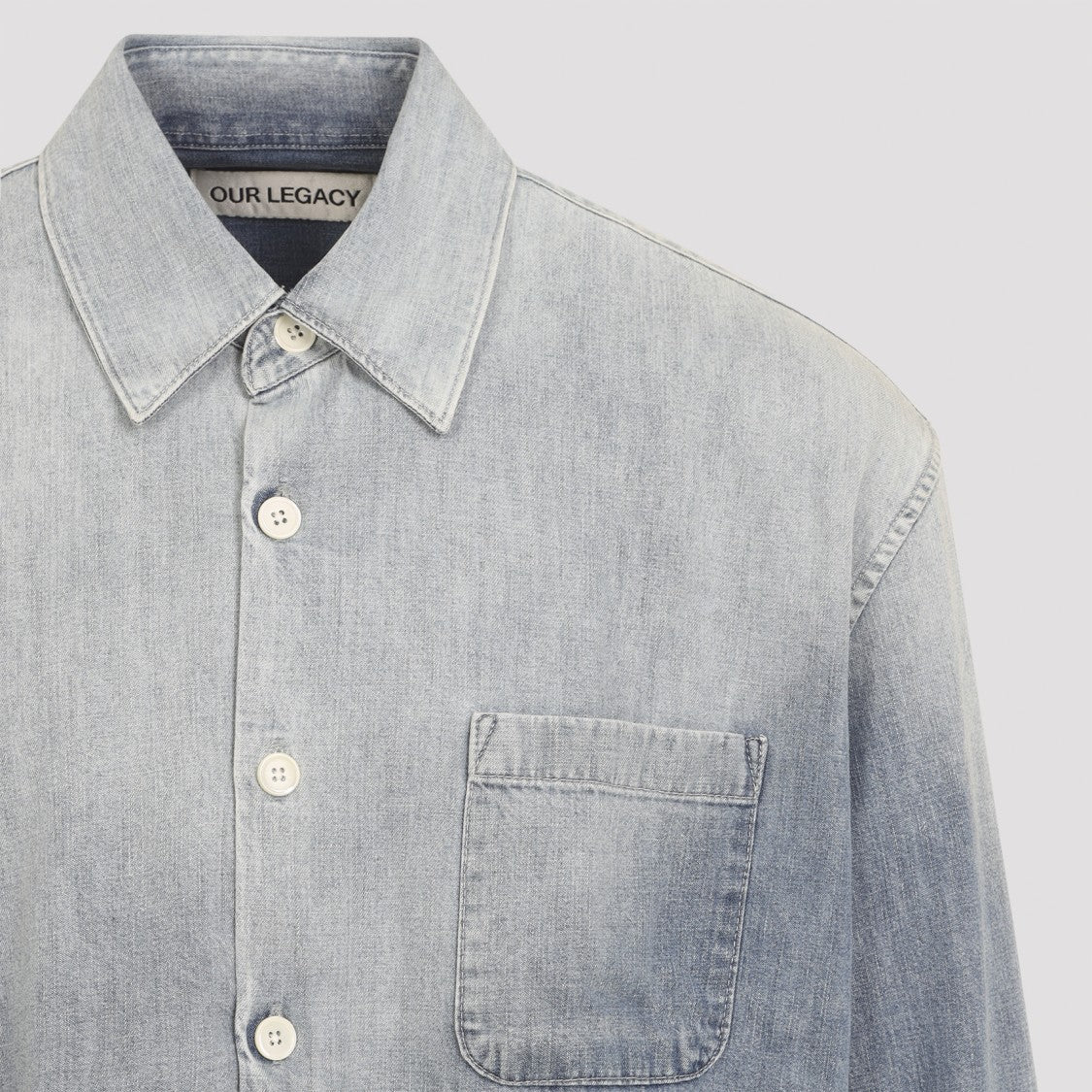 Our Legacy Gradient Wash Denim Button-Up Shirt