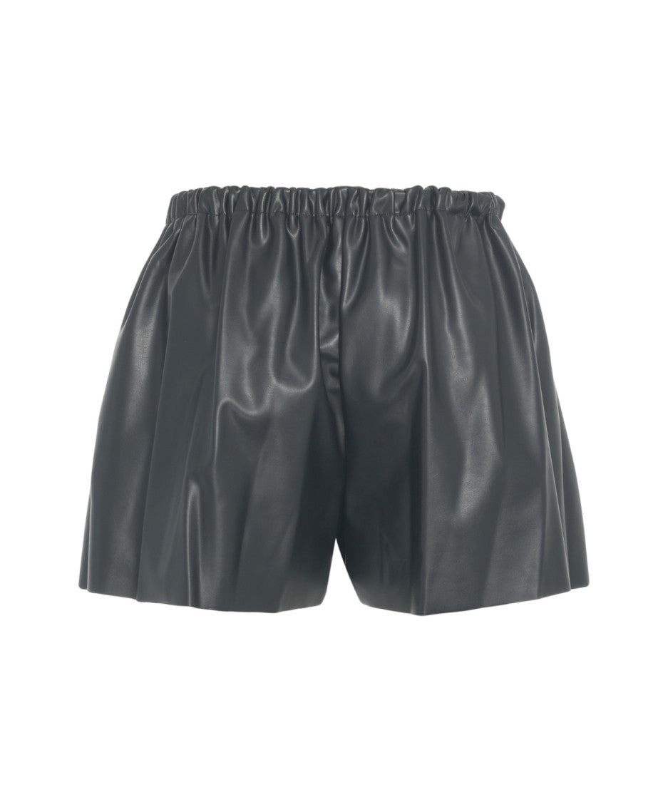 Norma Kamali Faux Leather Shorts