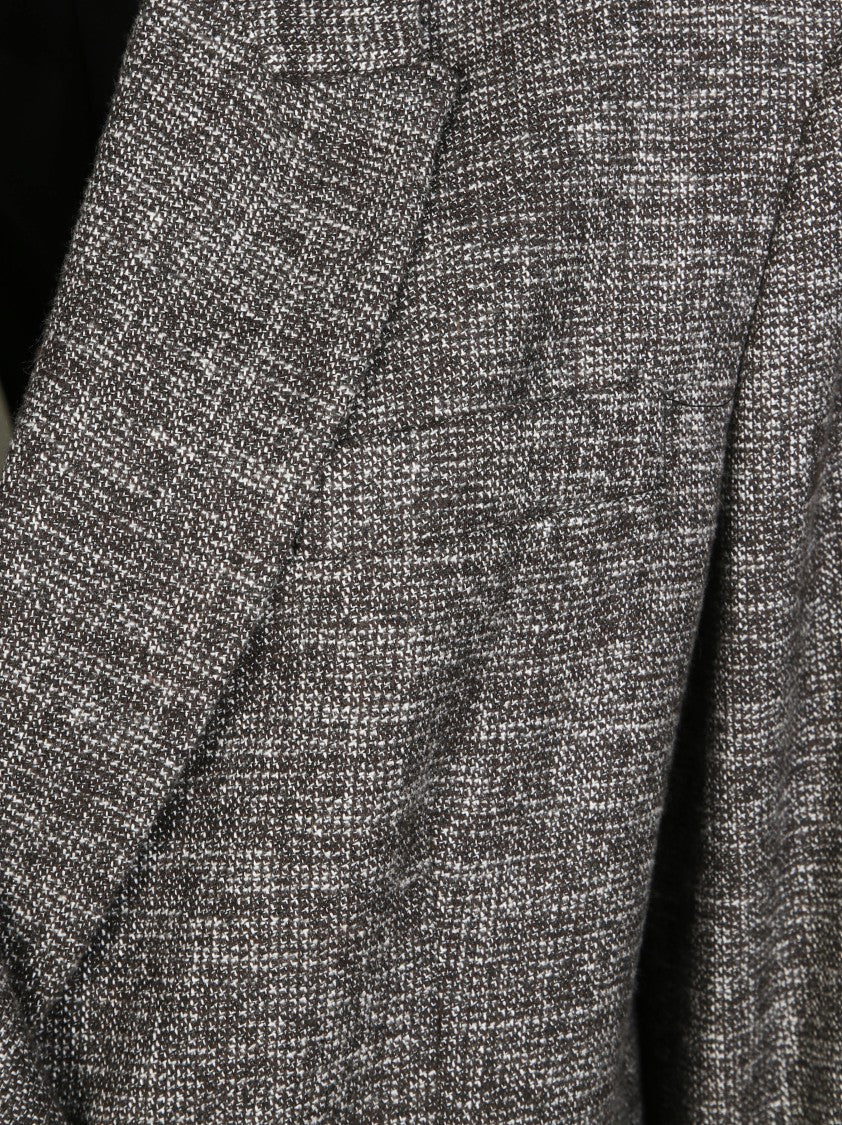 Pinko Melange Flannel Midi Skirt With Tailored Fit