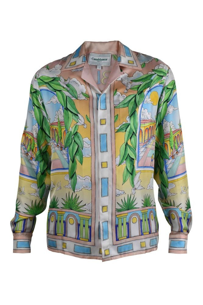 Casablanca Silk Satin “Paysage Ideal” Shirt