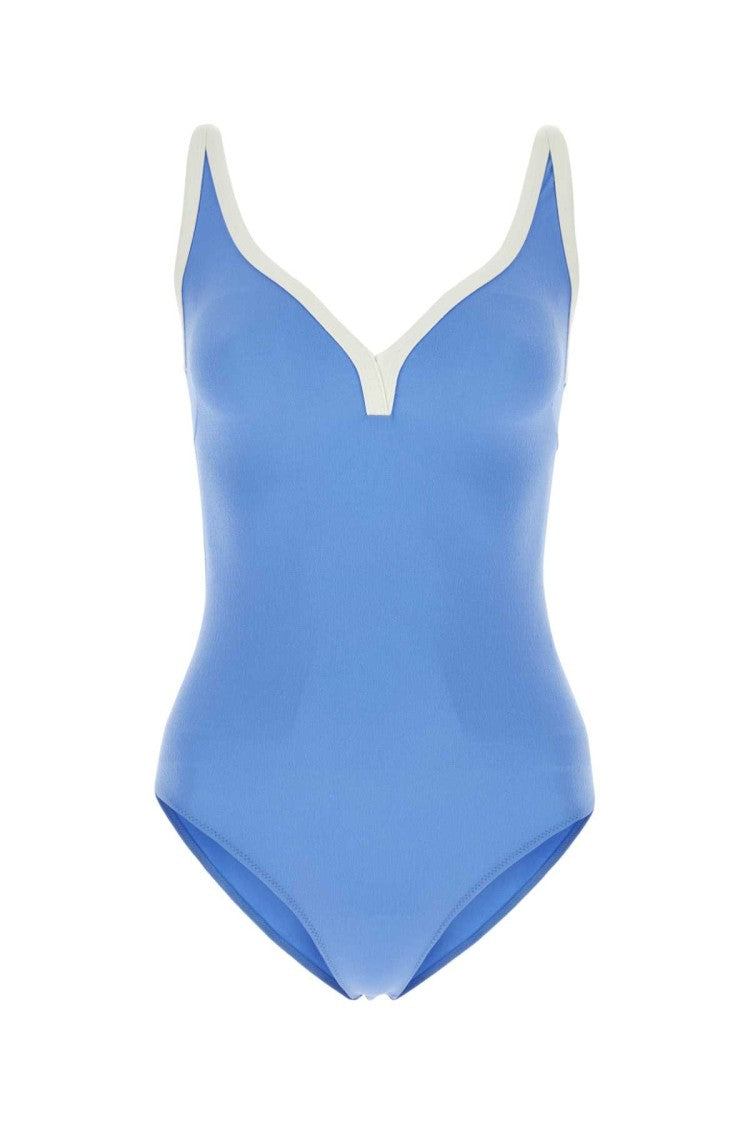 Lisa Marie Fernandez Cerulean Blue Stretch Nylon Maria Swimsuit