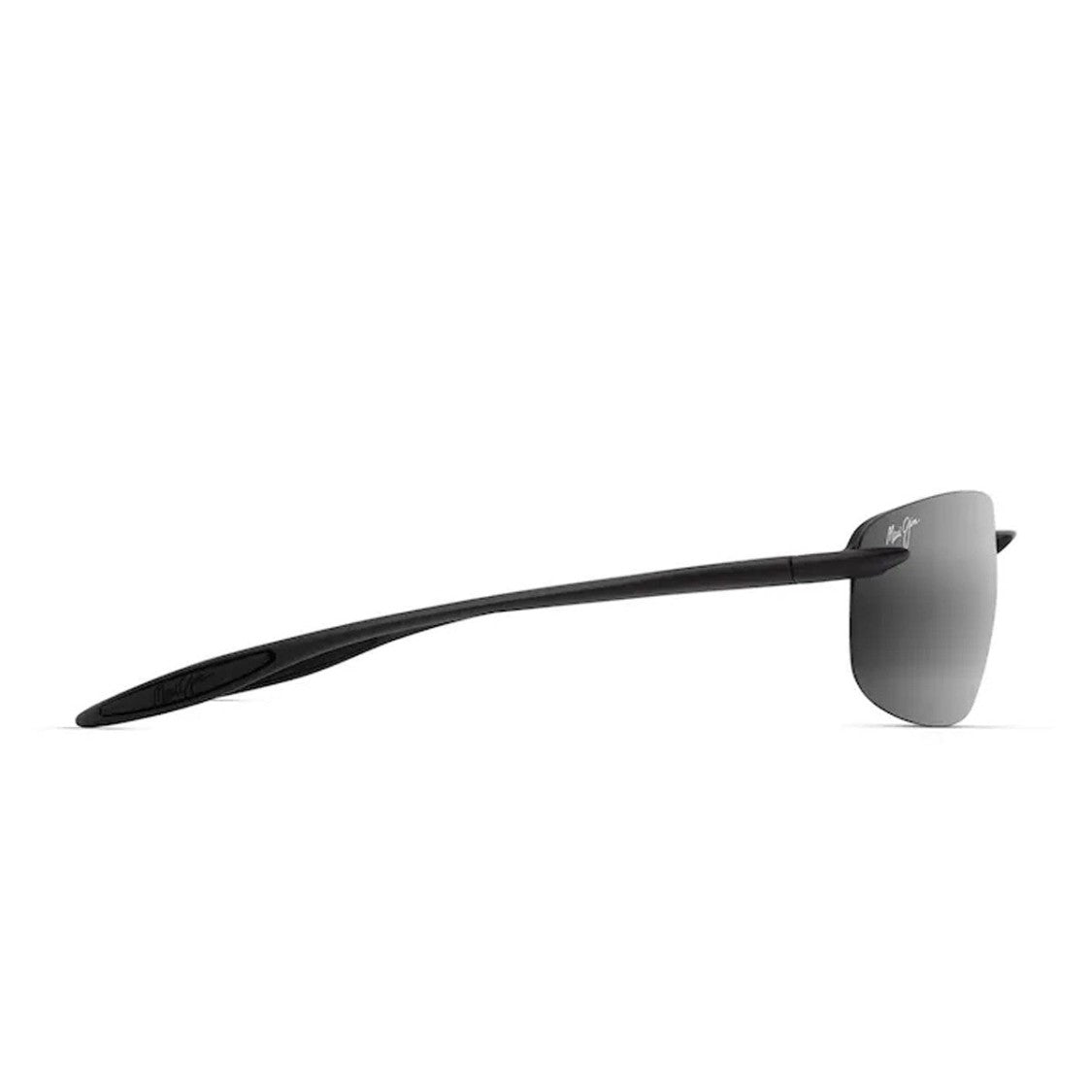 Maui Jim Matte Black Neutral Grey Ho'okipa Ultra Bio-Injected Wraparound Sunglasses