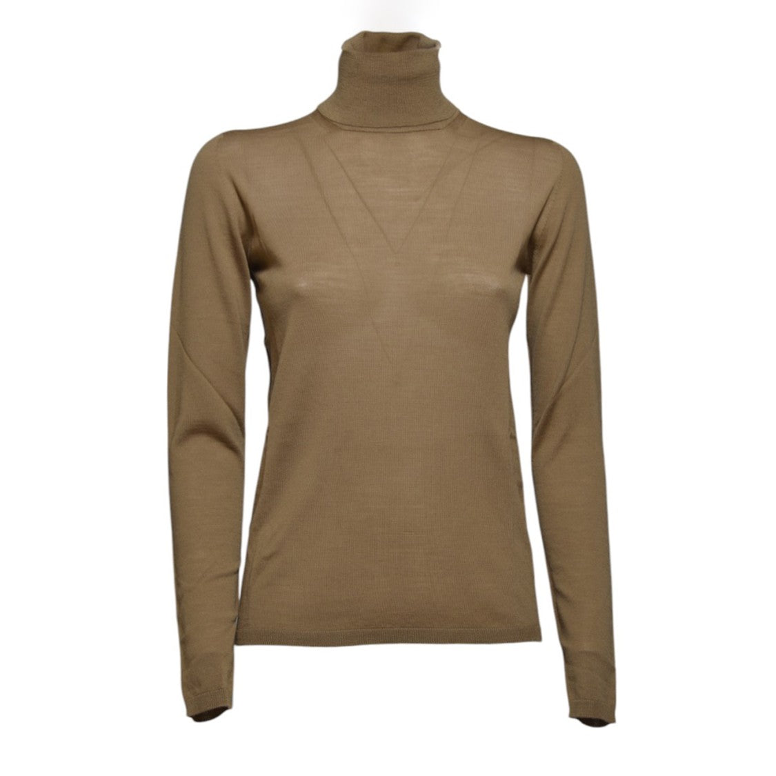 Max Mara Saluto Wool Turtleneck In Caramel