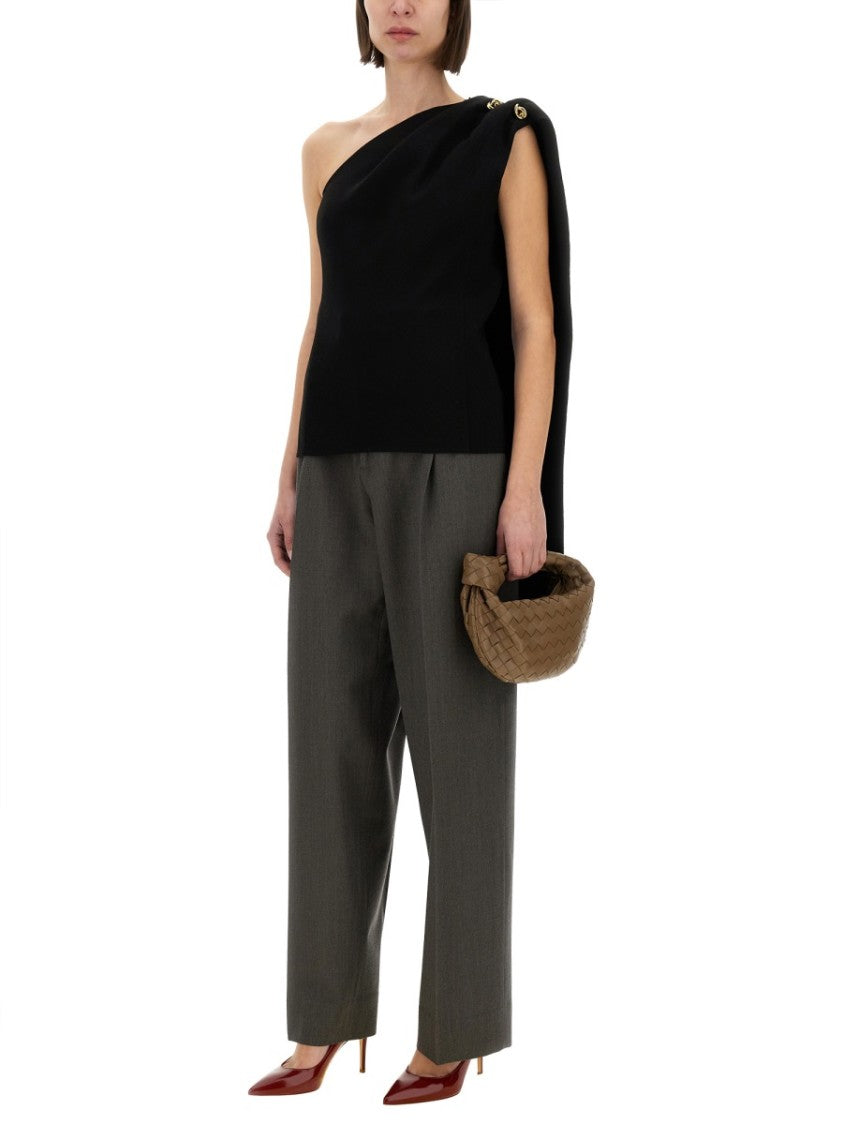 Bottega Veneta Tailored Crepe Top With Minimalist Design