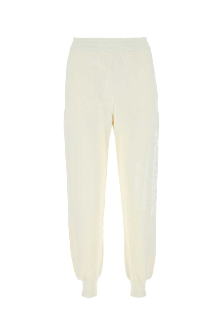 Alexander Mcqueen Ivory Cotton Joggers