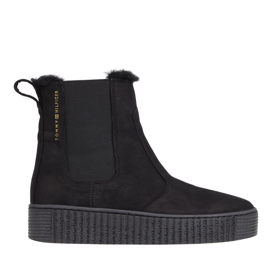 Tommy Hilfiger Black Essential Leather Chelsea Boots
