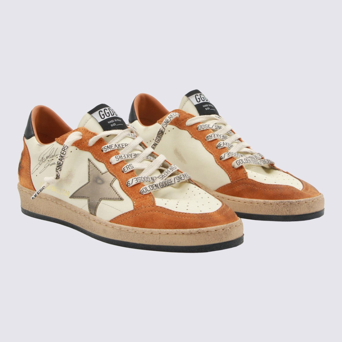 Golden Goose Vintage-Inspired Sneakers With Cream Base