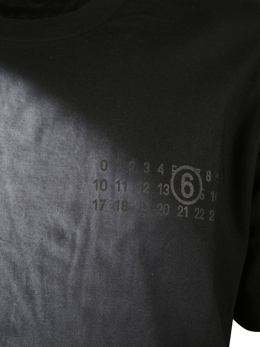 Mm6 By Maison Margiela Black Spray Painting Cotton T-Shirt