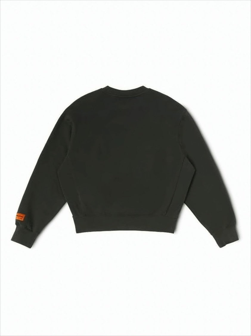 Heron Preston Relaxed Fit Black Long Sleeve Sweatshirt With Graphic Heron Design