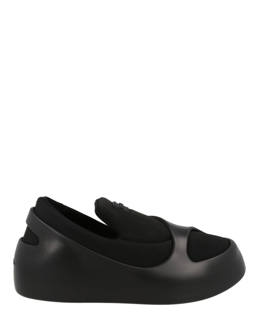 Ferragamo Lunar Paneled Slip-On Sneakers With Cutout Accents